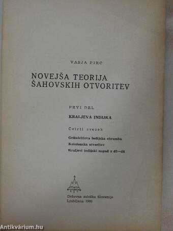 Novejsa Teorija Sahovskih Otvoritev I/4.