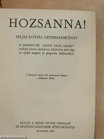 Hozsanna!