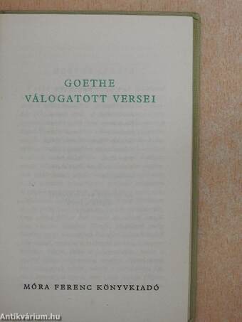 Goethe válogatott versei