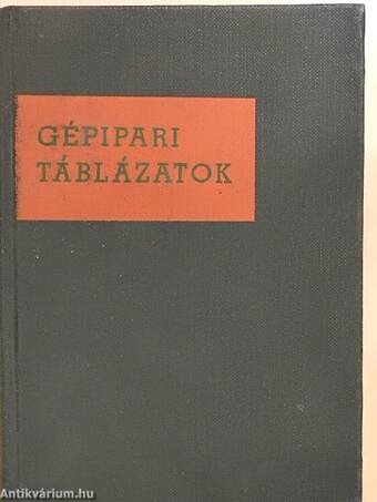 Gépipari táblázatok