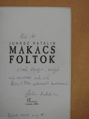 Makacs foltok (dedikált példány)