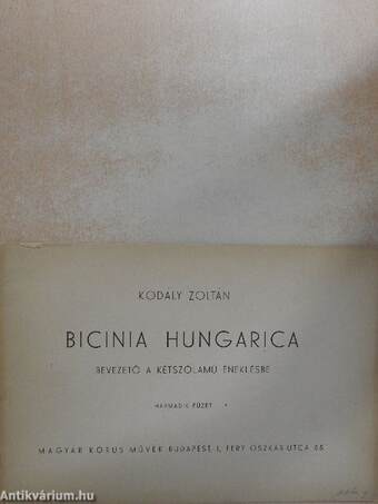 Bicinia Hungarica III.