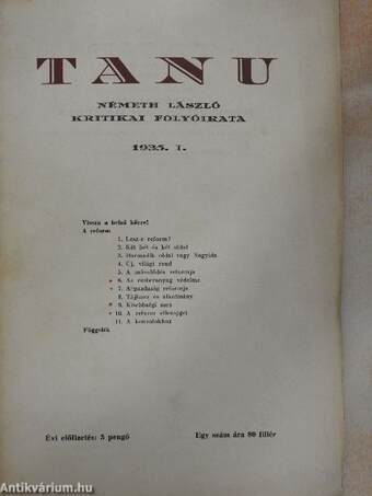 Tanu 1935. I.