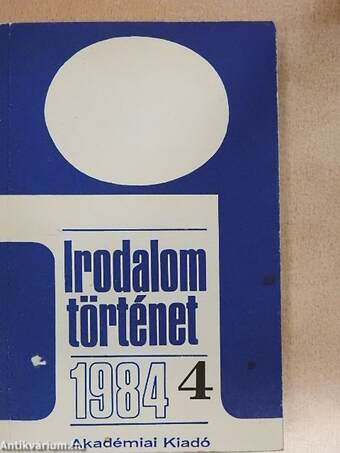 Irodalomtörténet 1984/4.