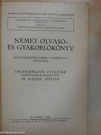 Német olvasó- és gyakorlókönyv