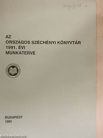 Az Országos Széchényi Könyvtár 1991. évi munkaterve