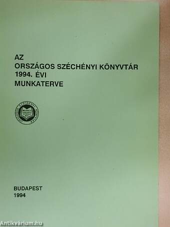 Az Országos Széchényi Könyvtár 1994. évi munkaterve