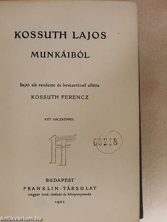 Kossuth Lajos munkáiból