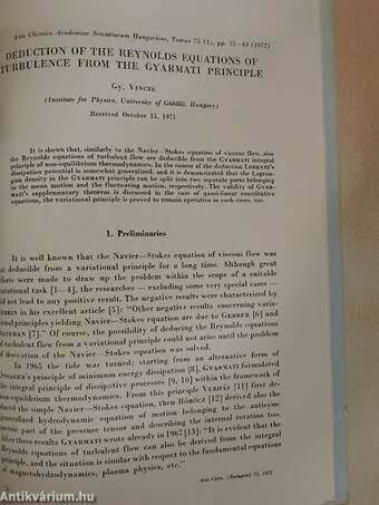 Deduction of the Reynolds Equations of Turbulence from the Gyarmati Principle