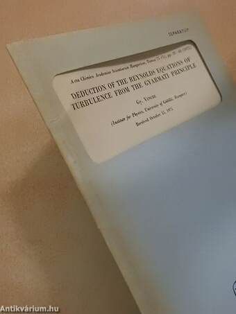 Deduction of the Reynolds Equations of Turbulence from the Gyarmati Principle