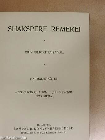 Shakspere remekei III.