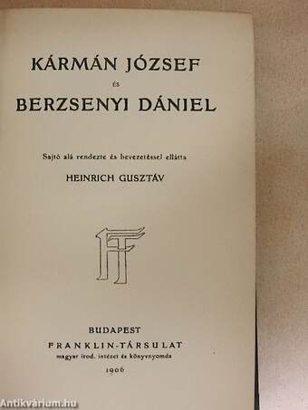 Kármán József és Berzsenyi Dániel