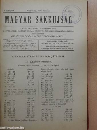 Magyar sakkujság 1897. (nem teljes évfolyam)/Magyar sakkvilág 1914-1916. (nem teljes évfolyam)