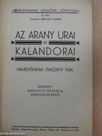 Az arany urai és kalandorai