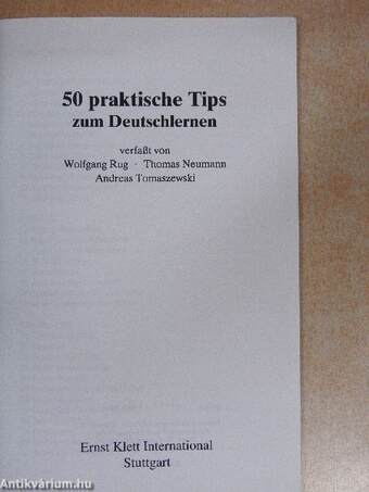 50 praktische Tips zum Deutschlernen