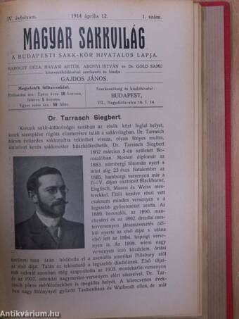 Magyar sakkujság 1897. (nem teljes évfolyam)/Magyar sakkvilág 1914-1916. (nem teljes évfolyam)