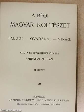 A régi magyar költészet II. (töredék)