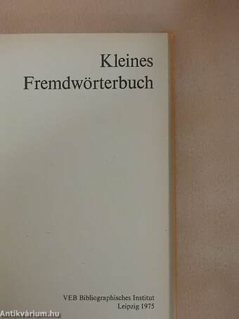 Kleines Fremdwörterbuch