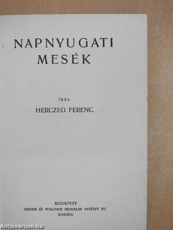 Napnyugati mesék