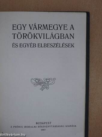 Egy vármegye a törökvilágban