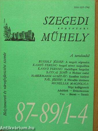 Szegedi könyvtári műhely 1987-1989/1-4.