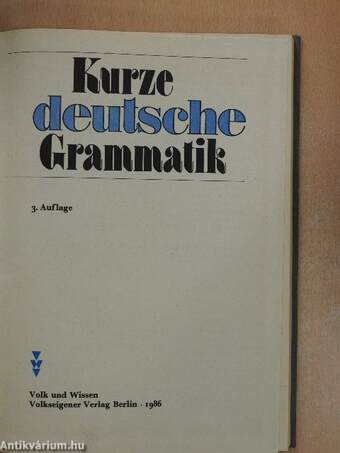 Kurze deutsche Grammatik