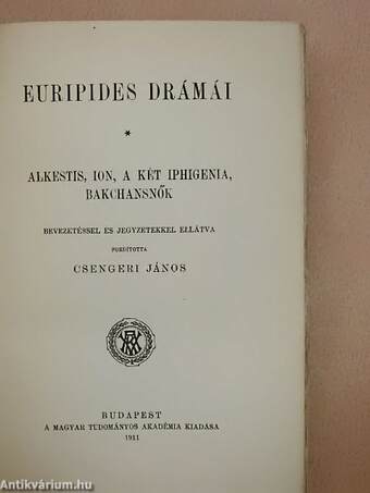 Euripides drámái