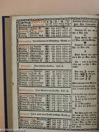 Kais. Königl. Oesterreichischer Provinzialkalender für das Jahr Jesu Christi, 1792 (gótbetűs)