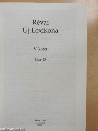 Révai új lexikona 5. (töredék)