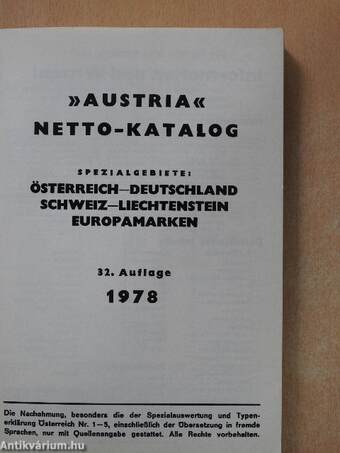 »Austria« Netto-Katalog