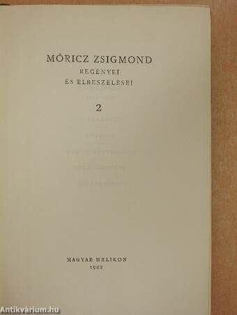 Móricz Zsigmond regényei és elbeszélései 2.