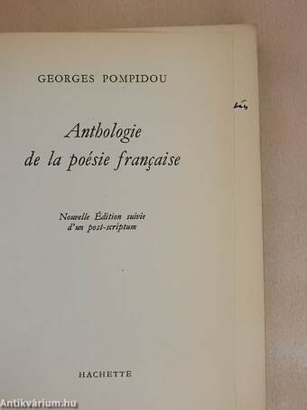 Anthologie de la Poésie francaise