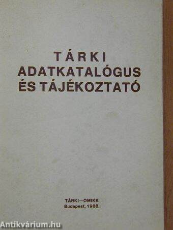 Tárki adatkatalógus és tájékoztató