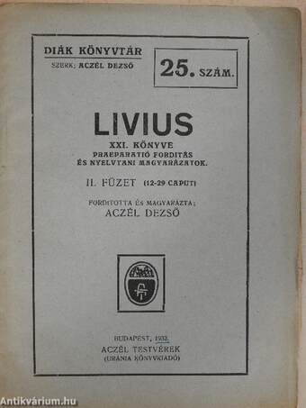 Livius XXI. könyve (töredék)