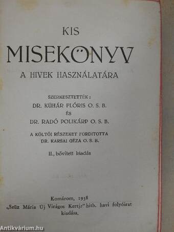 Kis misekönyv