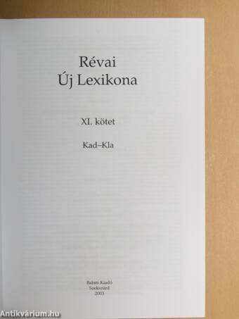 Révai új lexikona 11. (töredék)