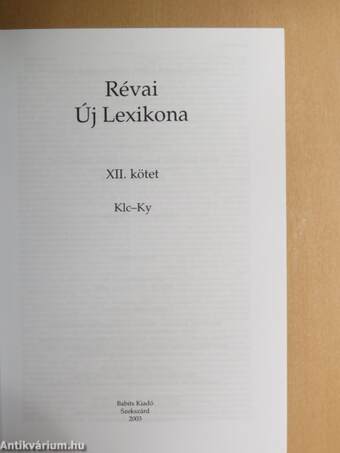 Révai új lexikona 12. (töredék)