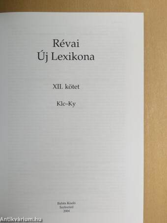 Révai új lexikona 12. (töredék)