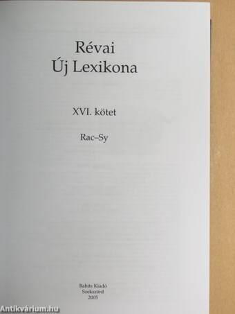 Révai új lexikona 16. (töredék)