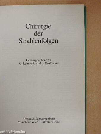 Chirurgie der Strahlenfolgen