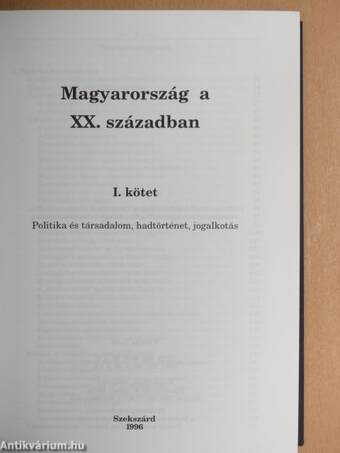 Magyarország a XX. században I-V.