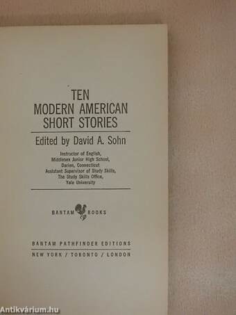 Ten Modern American Short Stories