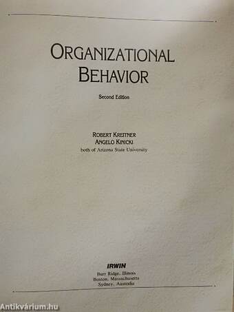 Organizational Behavior