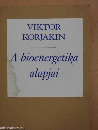 A bioenergetika alapjai