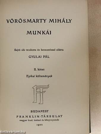 Vörösmarty Mihály munkái II.