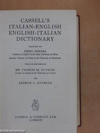 Cassell's Italian-English/English-Italian Dictionary