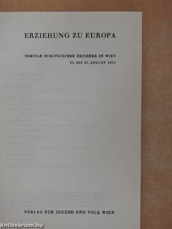 Erziehung zu Europa