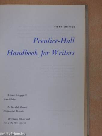 Prentice-Hall Handbook for Writers