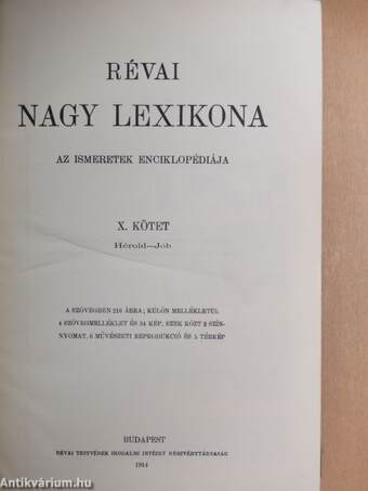 Révai nagy lexikona 10. (töredék)