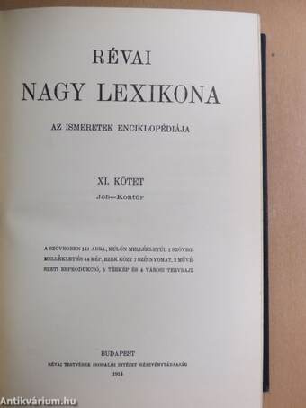 Révai nagy lexikona 11. (töredék)